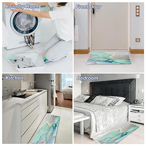 Tomwish Kitchen Rugs And Mats Cushioned Anti-Fatigue Floor Mat 17"X47" Pvc Non-Slip Waterproof Kitchen Runner Mat Ink Abstract Colorful Kitchen Mat For Kitchen, Office, Sink #TOP5