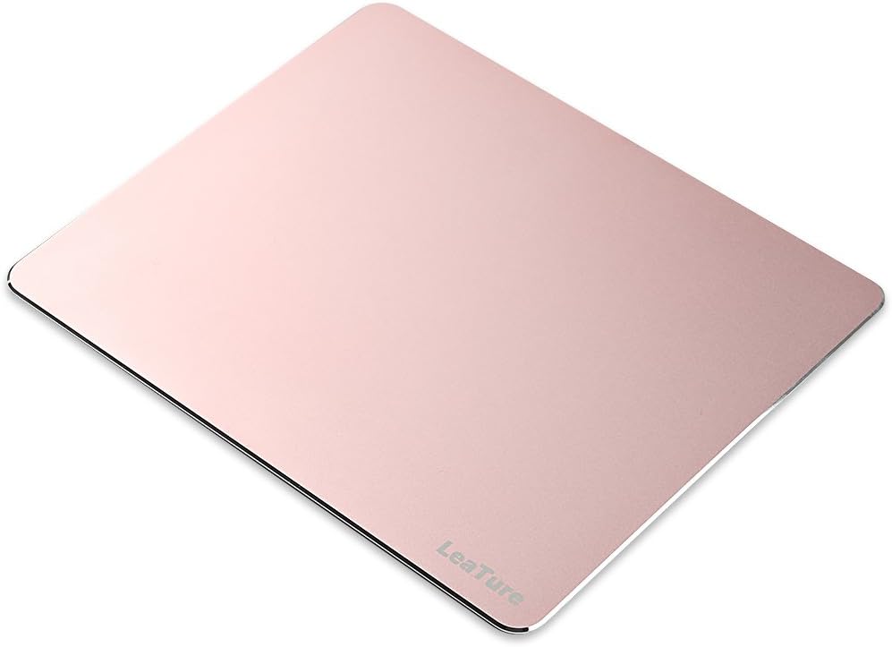 Aluminum Gaming Mouse with Anti-Skid Rubber Base Oxidized Surface for Accurate and Fast Control (200 x 250mm Pink)