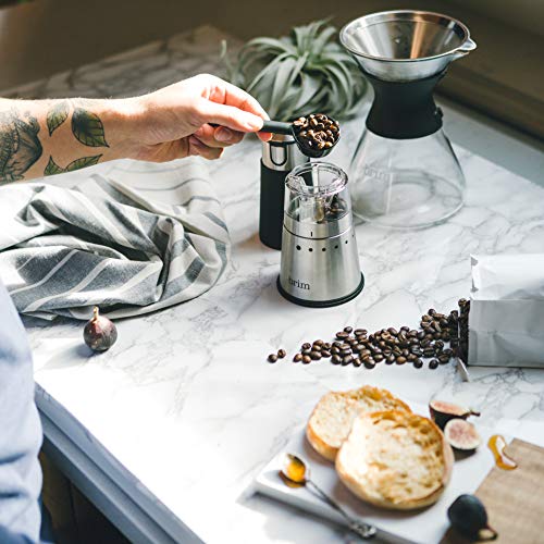 Brim 50013 Electric Handheld Burr Coffee Grinder, Simple One-Touch Operation, 9 Precise Grind Settings From Espresso To French Press, Removable 30G Ground Container For Easy Clean Up thumb #1