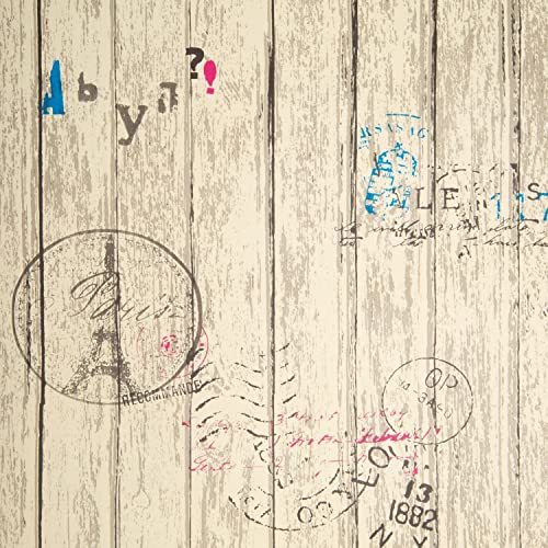 Isdy 壁紙 壁紙シール はがせる壁紙 リメイクシート 北欧 防水 45cm×10m (C:フレンチ風木目調)