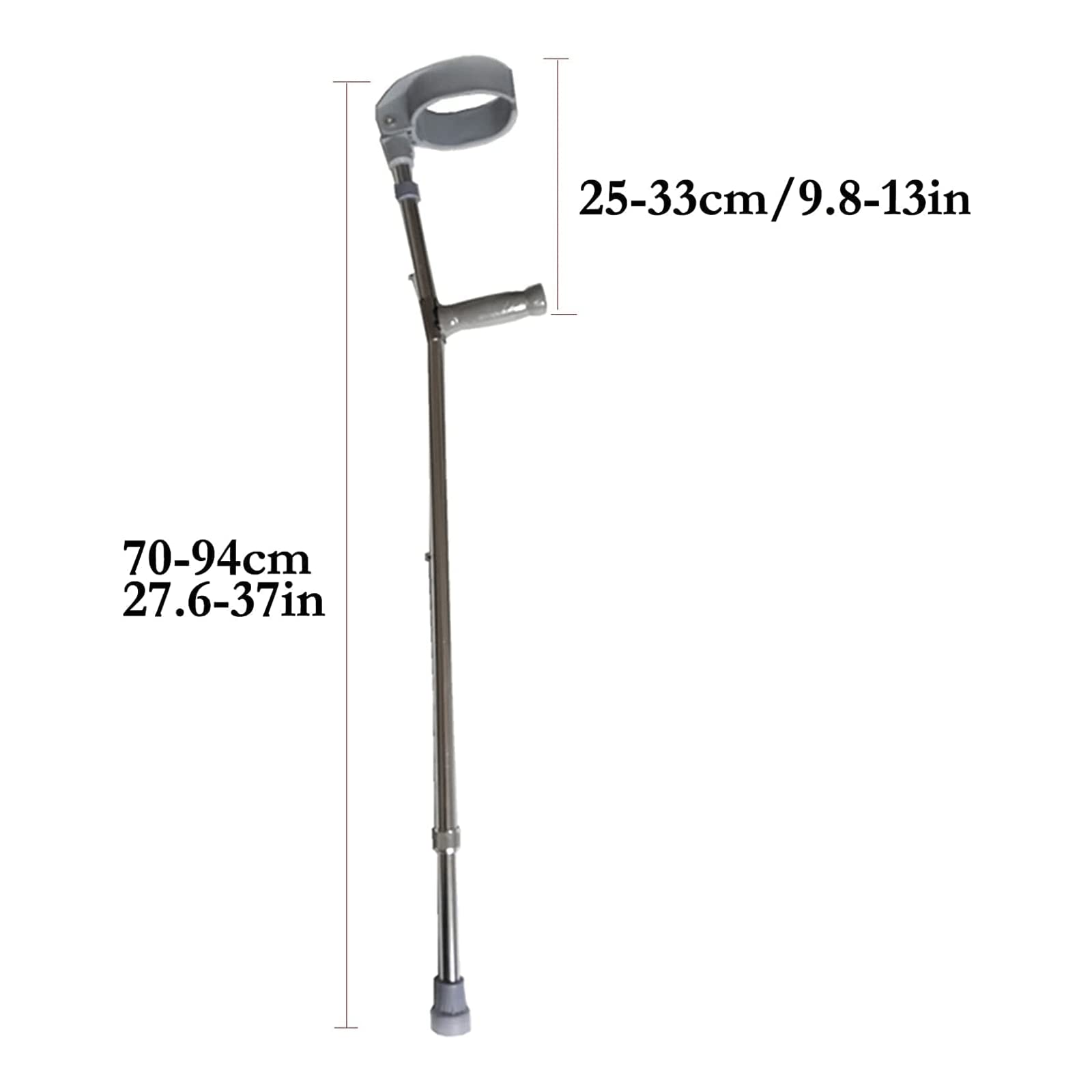 PAASHE Muletas portátiles, Bastones de antebrazo de 2 Piezas con puños de Cierre Giratorio, Bastones para Caminar, bastón Ajustable de Aluminio para Caminar