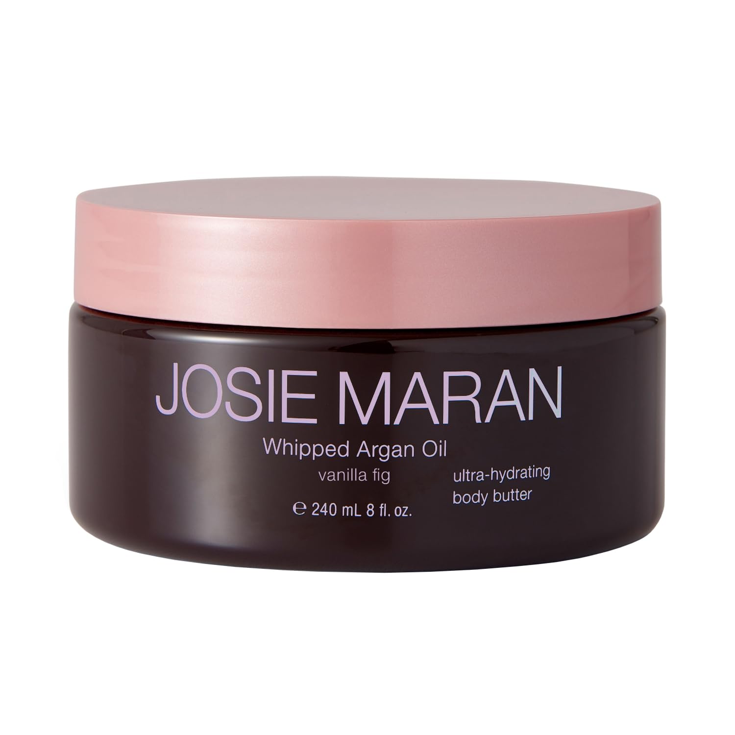 Josie Maran Whipped Argan Oil Body Butter - Skin Firming Cream with Whipped Shea Butter, Avocado Oil & Essential Fatty Acids - Cruelty-Free Skincare - Vanilla Fig (8 fl oz / 240 ml)