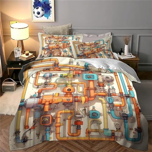 Housse de couette 3D microfibre de qualité supérieure parure de lit chic