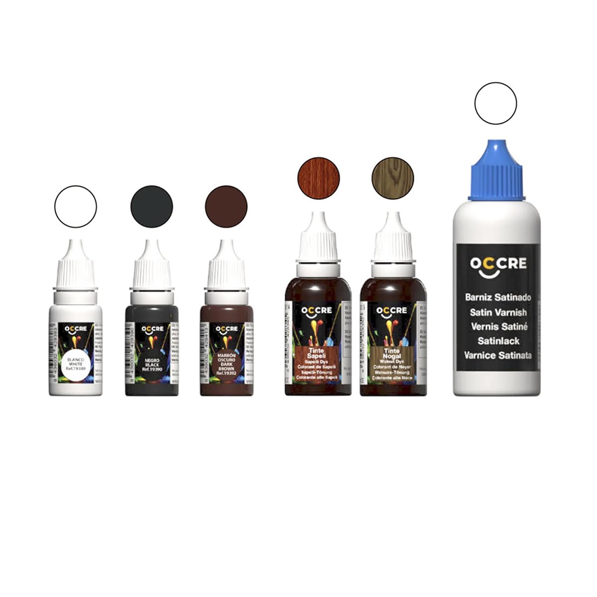 Occre Set of Acrylic Paints for Polaris Ship, 6 Bottles for Naval Model-Code 90555