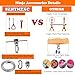 SZHTMZXC 2 x 55FT Ninja Warrior Obstacle Course for Kids Backyard Outdoor, Ninja Bottom Slackline, Stainless Steel Rope 500lbs, Monkey Bars, Climbing Net (55FT 11Pcs Bottom Rope Tree Climbing)