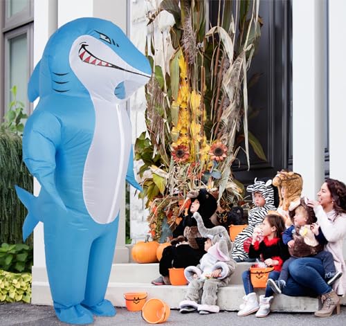 50% Off Halloween Inflatable Shark Costume for Adults & Kids