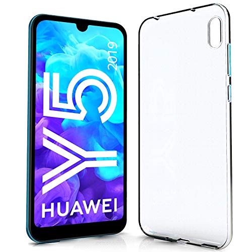 N NEWTOP Cover Compatibile per Huawei Y5 2019, Custodia TPU Clear Silicone Trasparente Slim Case Retro Guscio