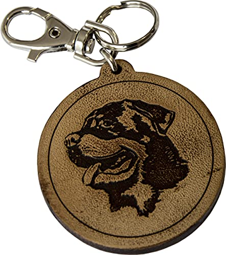 Etabeta Artigiano Toscano Porte clé chien rottweiller en cuir véritable Made in Italy