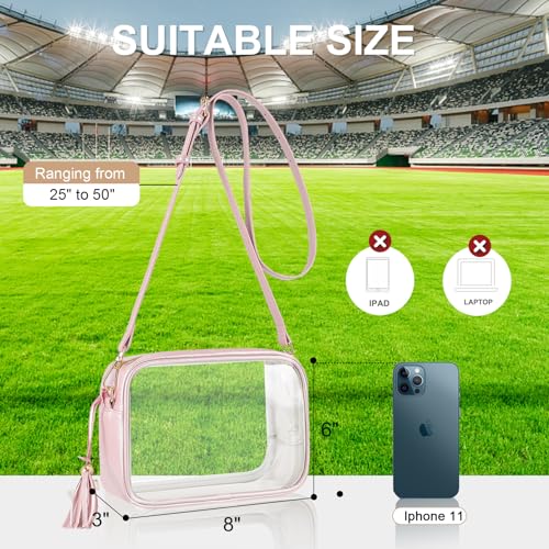 Clear Bag Stadium Approved 12x12x6, Purse for Women Crossbody Bag for Stadium Concert Sport Festival2
