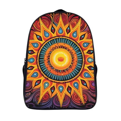 Sac à dos dessin animé thème Mandala, cartable léger étudiant et enfant de maternelle 3D