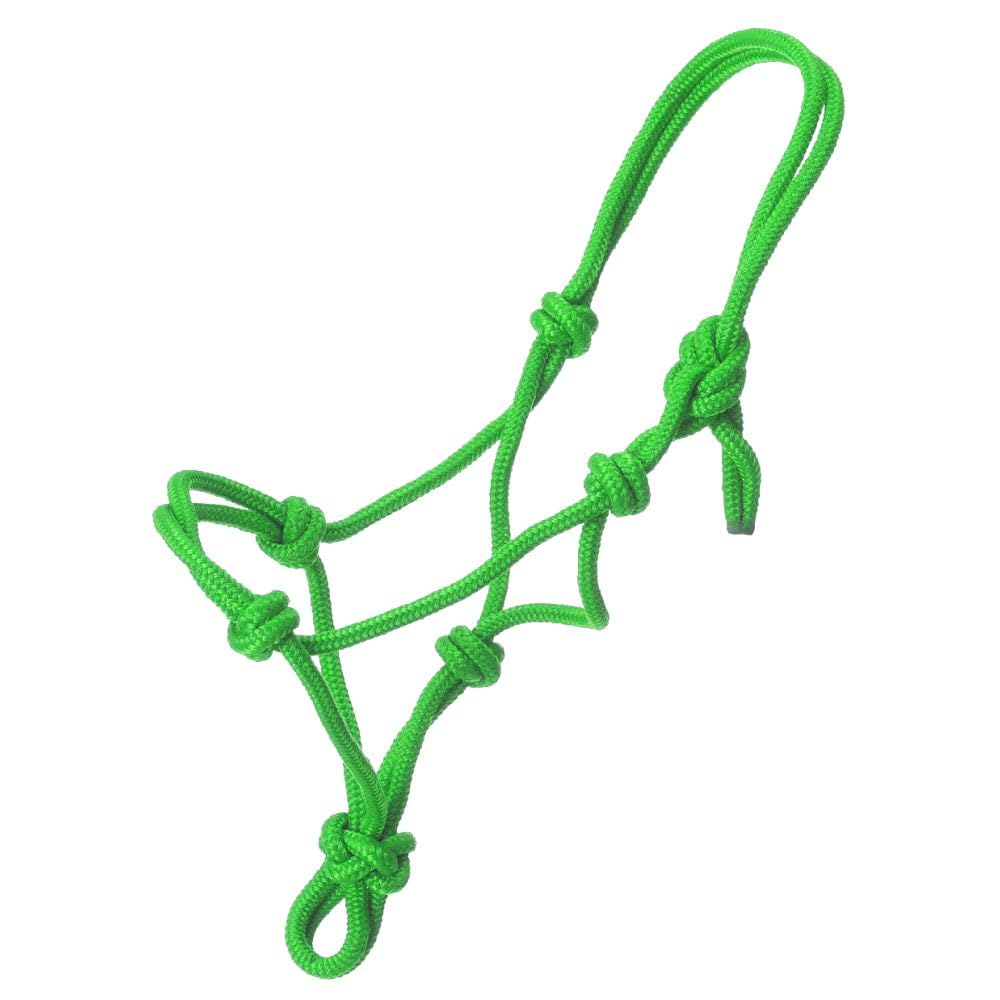 Tough 1 Miniature Poly Rope Tied Halter, Neon/Green, Medium