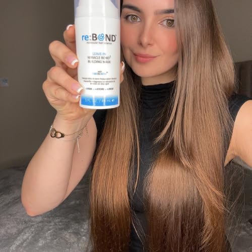 Miniatura 2 de REBOND MOLECULAR HAIR SCIENCE Leave In Miracle Bond - Juego de máscaras de construcción, incluye 1-3 oz (3.0 fl oz) y 1 tamaño de viaje, 0.3 fl oz