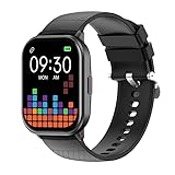 AngLink Smartwatch für Damen und Herren, Fitnessuhr mit Schlaf- und Aktivitätstracker, wasserdichte Sportuhr kompatibel mit Android und iOS (Schwarz)