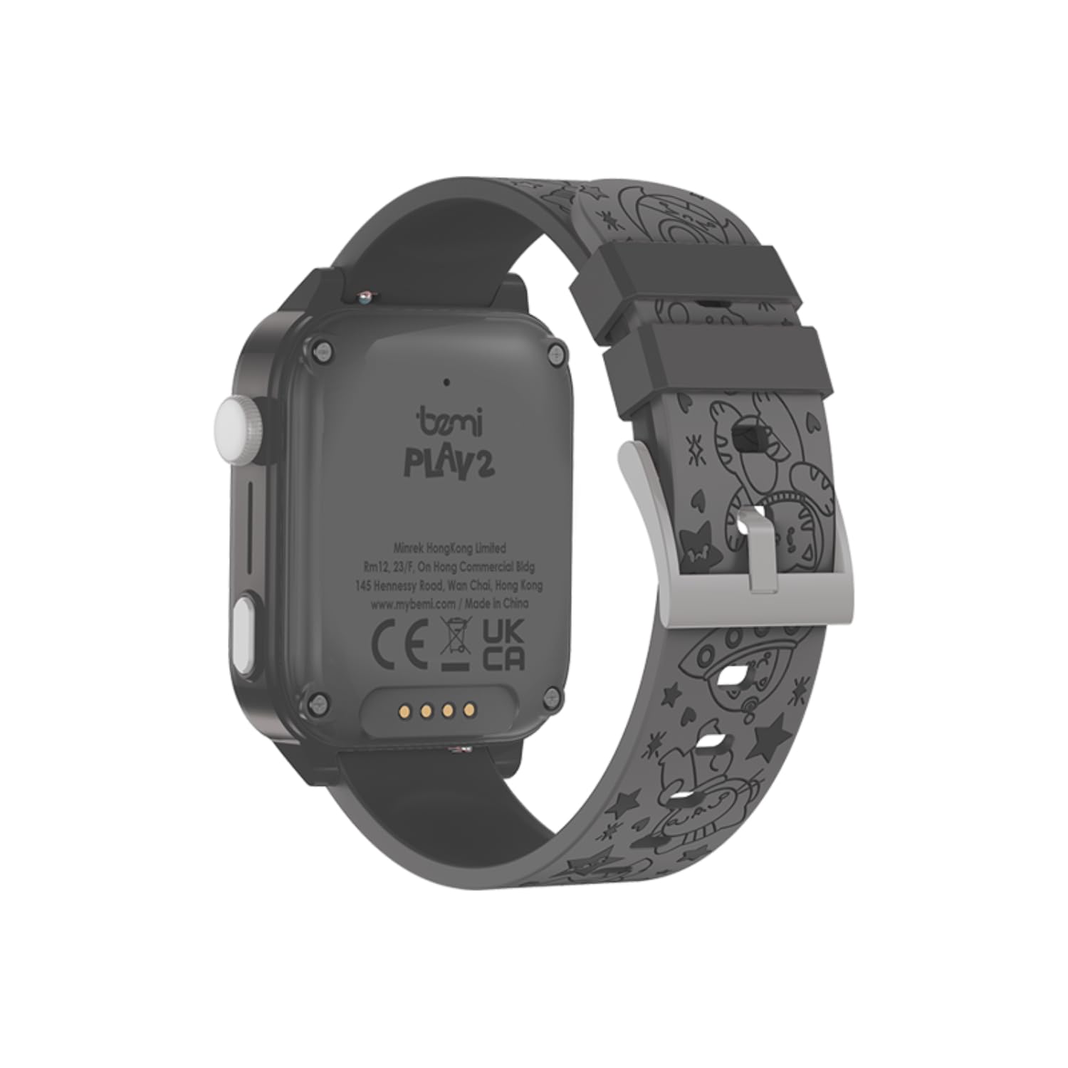 BEMI Play2 Smartwatch dla dzieci 4G LTE z GPS, rozmowami wideo, przyciskiem SOS i GEO-ogrodzeniem, ekran dotykowy 1,85 cala, IP67, Android/iOS, granatowy