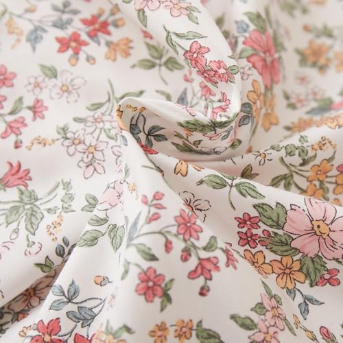 Image of Vintage Pink Floral Cottagecore Comforter Set Queen with 2 Pillowcases | Soft Lightweight Bedding Coquette Comforter Aesthetic Flowers Botanical Comforter Set for Teens Girls Women