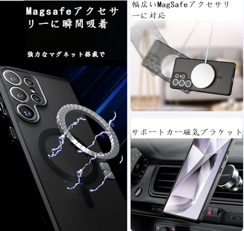 Image of For Galaxy S25 Ultra Case, Translucent Design, Shockproof, Back Mount, Magnetic, Compatible with MagSafe, Matte Case, US Military MIL Standards Certified, TPU + PC Material, Lightweight, Simple, No