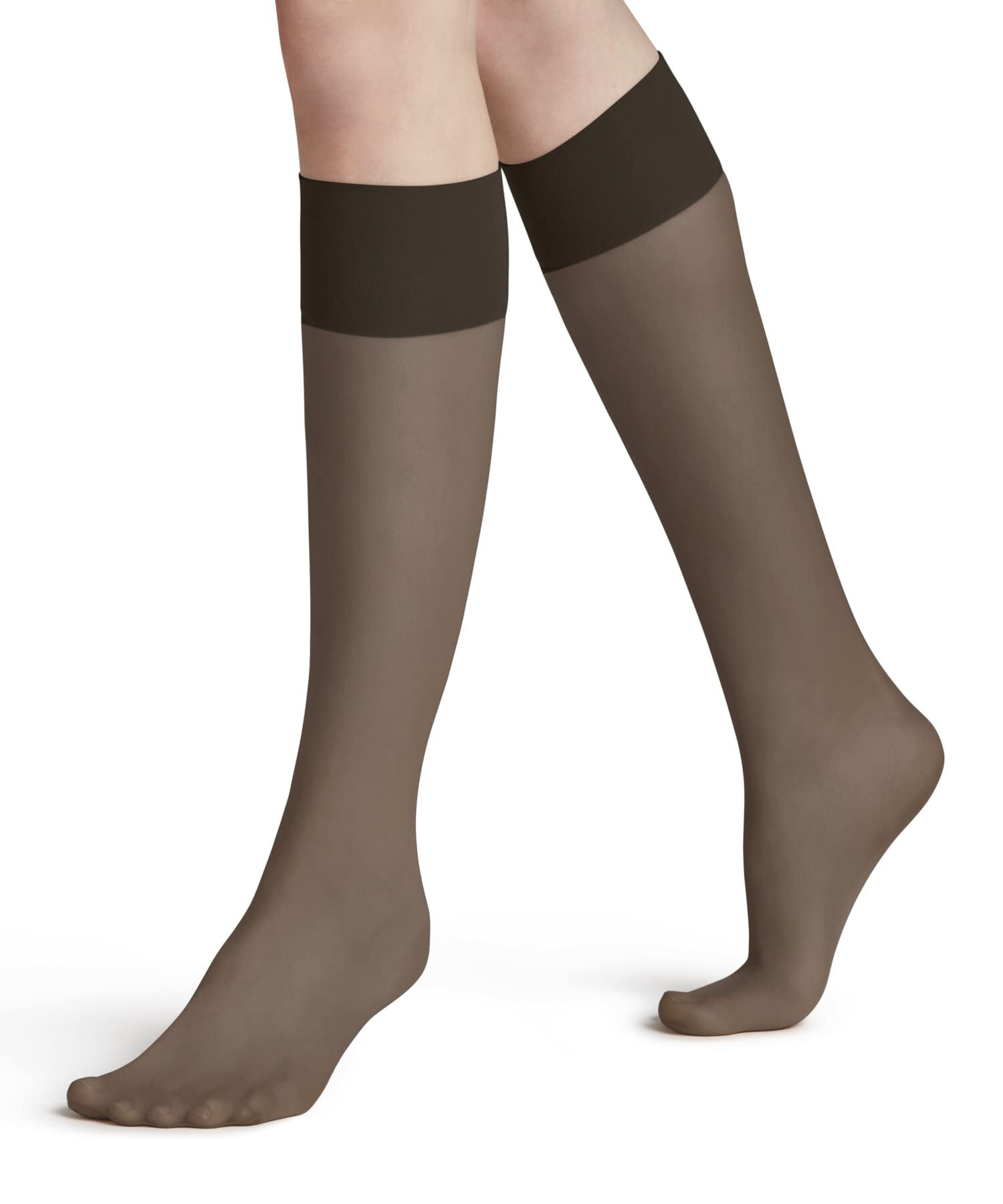 FALKE Kobiety Podkolanówki Pure Matt 20 DEN W Kh transparentny przezroczyste jednokolorowe 1 Para, Brązowy Brenda 5179, 39-42