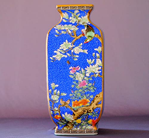 Yuyi 10" Chinese Porcelain Vase, Chinese Painting, Famille Rose Techology