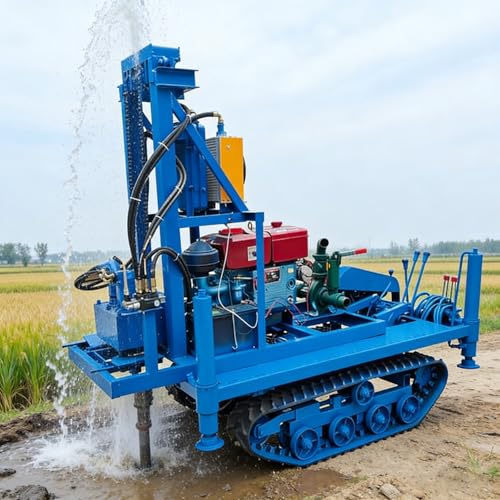 Crawler Portable Water Well Drilling Machine Hydraulic Rig for Farms