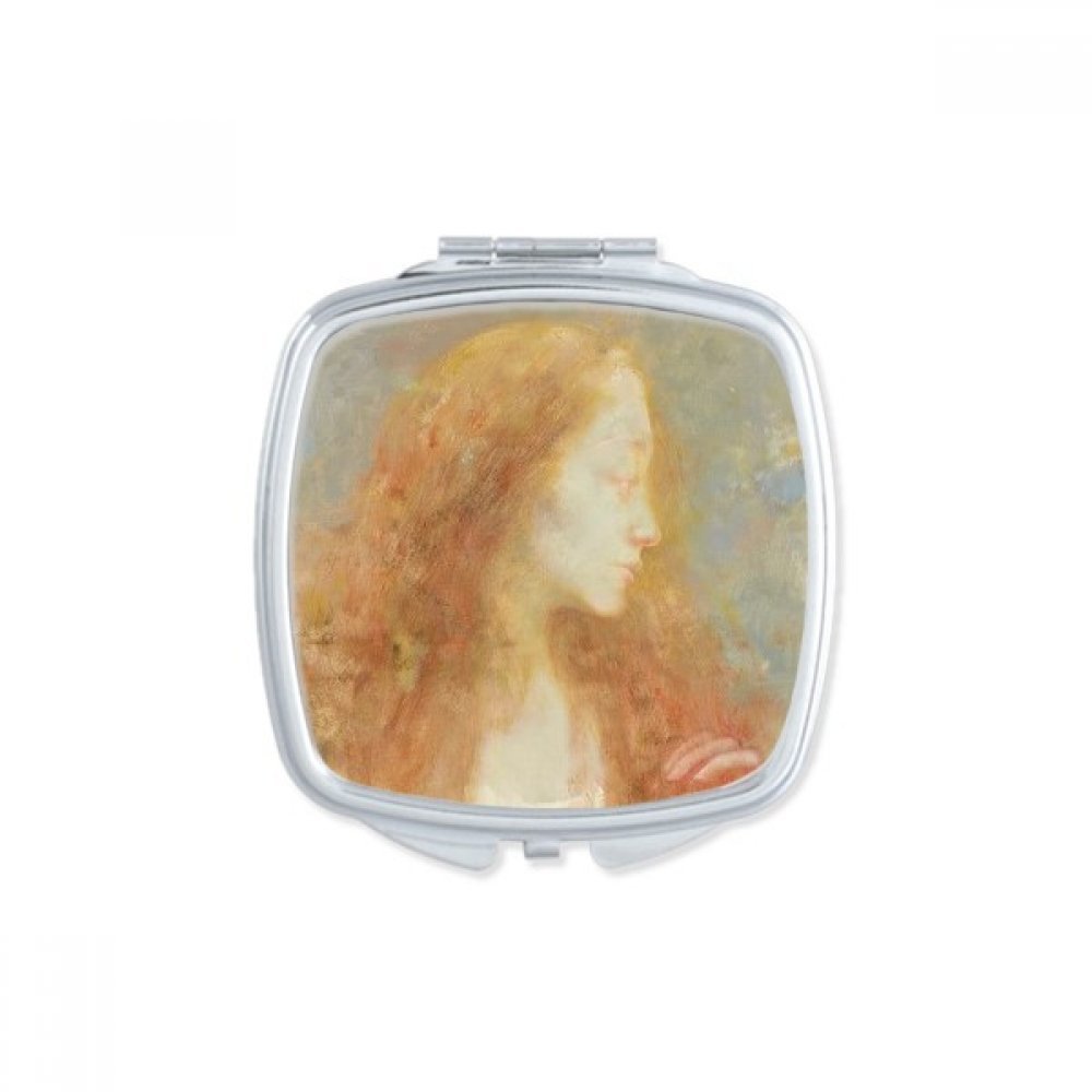 Miroir carré maquillage de qualité supérieure imprimé peinture à l'huile longue beauté
