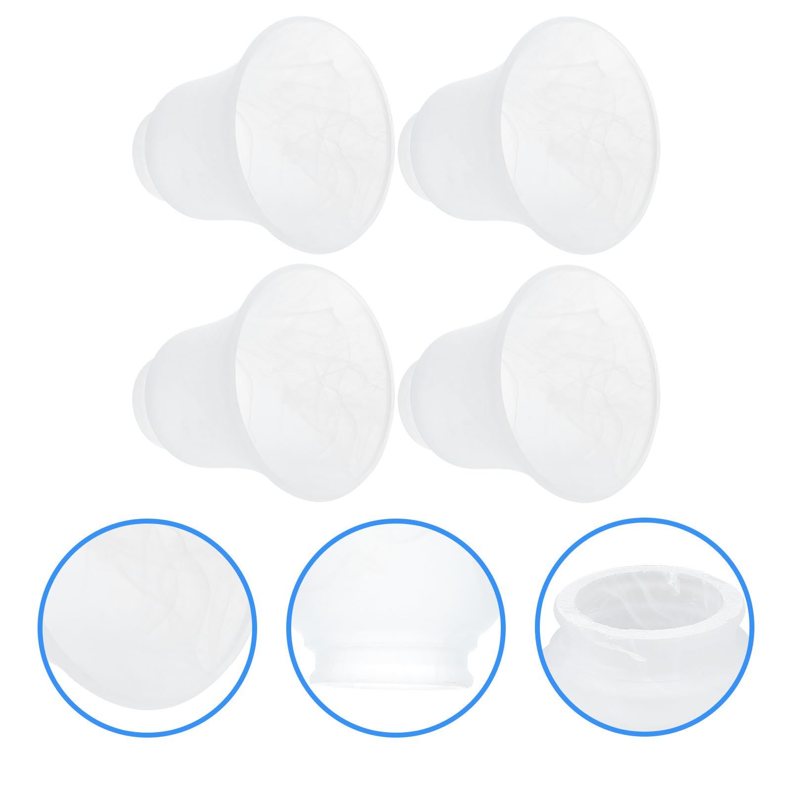 Lurrose Paralume in Vetro Smerigliato 4 Pezzi E27 per Lampada da Soffitto e Parete, Coprilampada Decorativo per Casa, Accessorio Leggero per Illuminazione Soggiorno e Camera