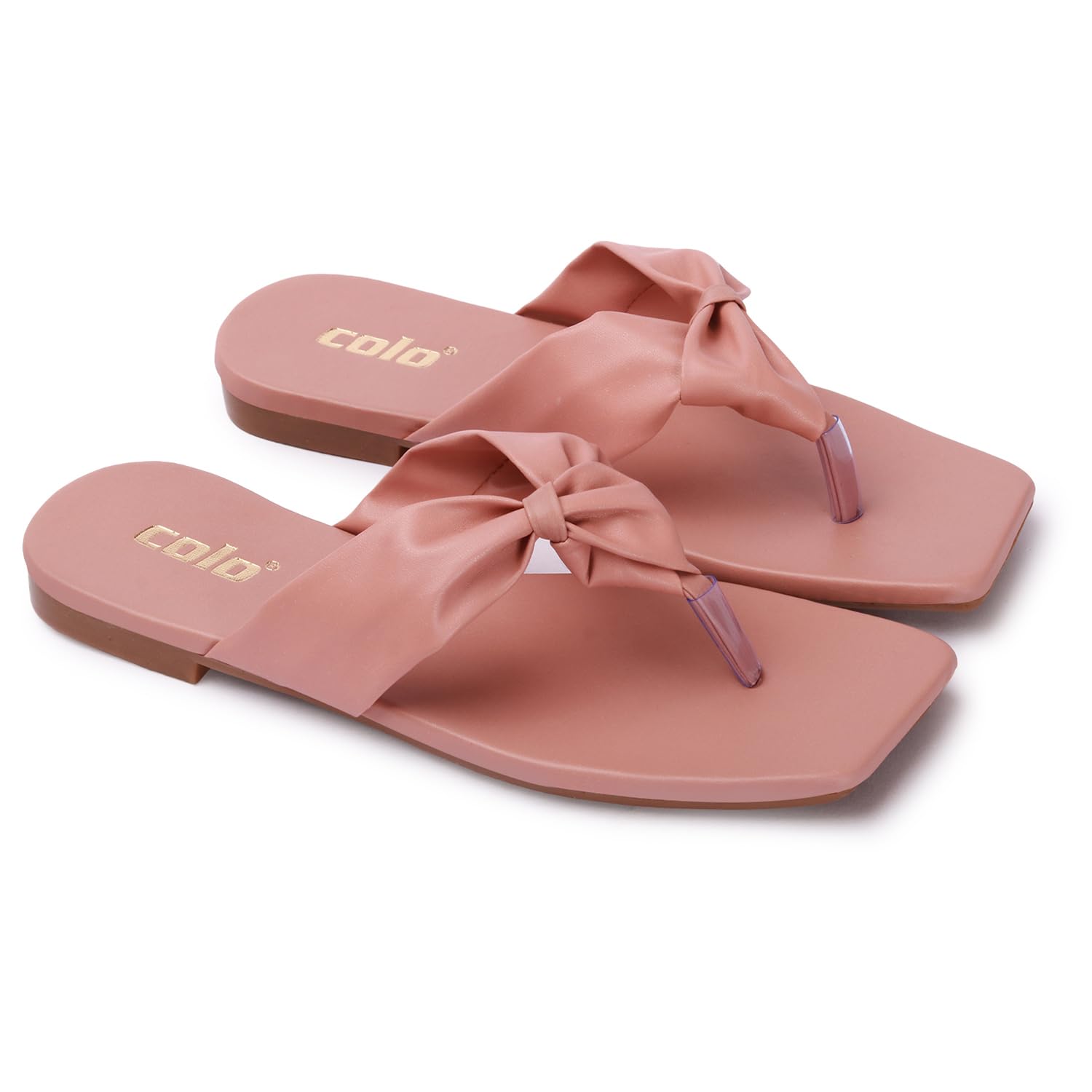 KKF Footwear Womens Flat Sandal T-Strap Fashionable Chappal Slipper for Girls (Peach) (B0CNYZGBWB) Amazon Price History, Amazon Price Tracker