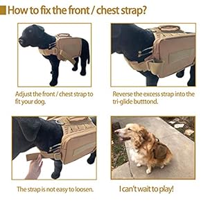   JiePai-Dog-Backpack-Harness-Dog-Hiking-Backpack-Saddle-Bag-Pack-Rucksack-Dog-Vest-with-Pockets-for-Medium-Large-DogsCoyote-Brown