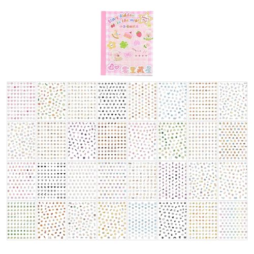 Premium PET Tiny Cut Out Sticker Book with Animal Food Designs for Crafting Fun Decos Sticker