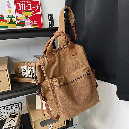 Image of MaxxCloud Vintage Denim Laptop Backpack Casual Canvas Daypack Handbag Purse Lightweight Rucksack Shoulder Bag