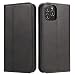 Produktbild Agedate Hülle für iPhone 12/iPhone 12 Pro,Vintage Schutzhülle Ledertasche mit Kartenfach Geld Slot Ständer PU Leder Tasche TPU Bumper Flip,Handyhülle für iPhone 12/iPhone 12 Pro-Schwarz