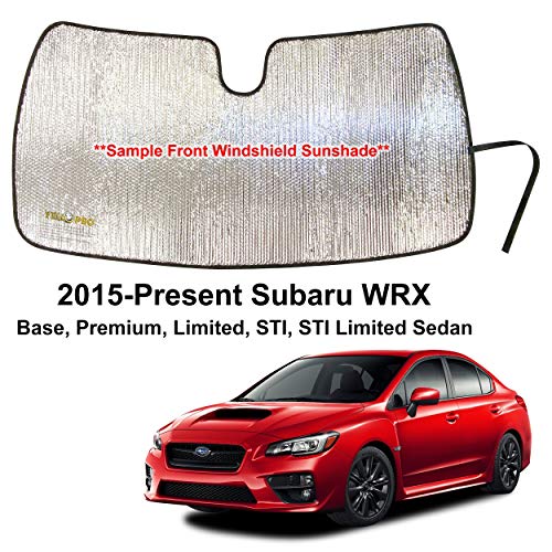 YelloPro Custom Fit Front Windshield Sunshade for 2015 2016 2017 2018 2019 2020 2021 Subaru Impreza WRX Sedan, Base, Premium, Limited, STI, STI Limited, Accessories UV Sun Protection