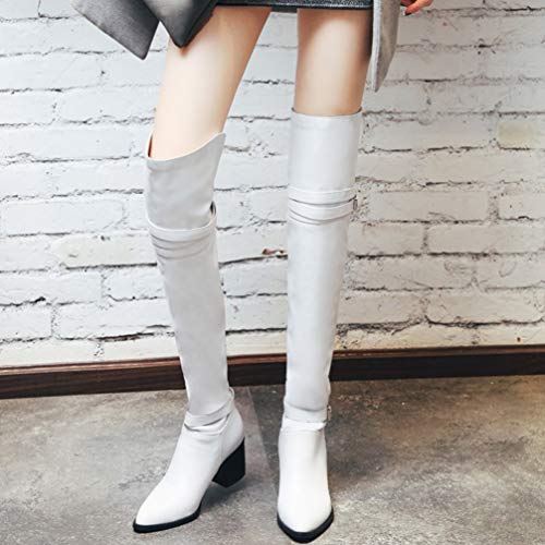 Generic Boxas Longas Do Eixo Mulheres Overmanhes Boxas Clássicas Com Sapatos de Inverno de Couro Cal