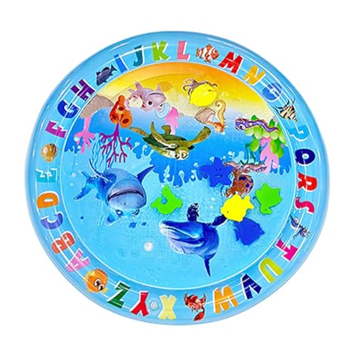 Hgbgfh 水プレイマット ペット 水感覚プレイマット 魚付き 犬猫用ウォーターマット 猫用厚みのある感覚水プレイマット 猫用水遊びマット ひんやり 冷感 猫のプレイマット 感覚ウォーターマット ポータブル 水プレイマットインタラクティブ 軽量 長持ち