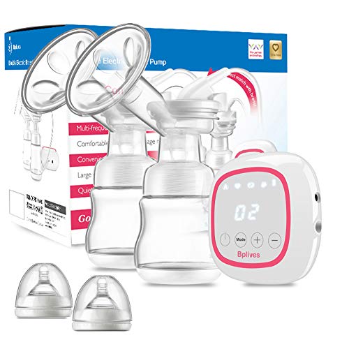 Double Electric Breast Pump, Protable Dual Breastfeeding Milk Pump with Touch Screen, Adjustable Mode and Pumping Suction Levels Backflow Protector BPA Free