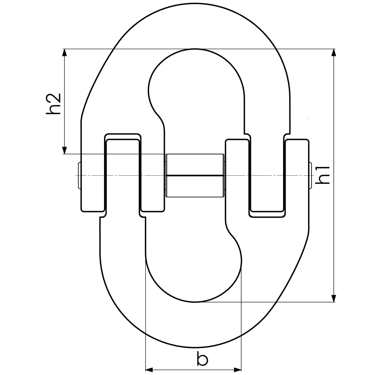 Eslabón de unión GK10 2500 kg 8 mm