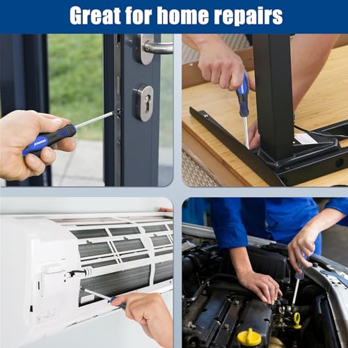 SORAKO 11 PCS Magnetic Screwdriver Set,5 Phillips Screwdrivers and 5 Flat Head Screwdrivers,Made of Heavy-Duty Chrome Vanadium Steel with 2-in-1 Magnetizer,Professional Non-Slip Handle 7 SORAKO 11 PCS Magnetic Screwdriver Set,5 Phillips Screwdrivers and 5 Flat Head Screwdrivers,Made of Heavy-Duty Chrome Vanadium Steel with 2-in-1 Magnetizer,Professional Non-Slip Handle - Image 7