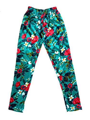 Image of indi weaves Girls Printed Velvet Leggings Pack of 5