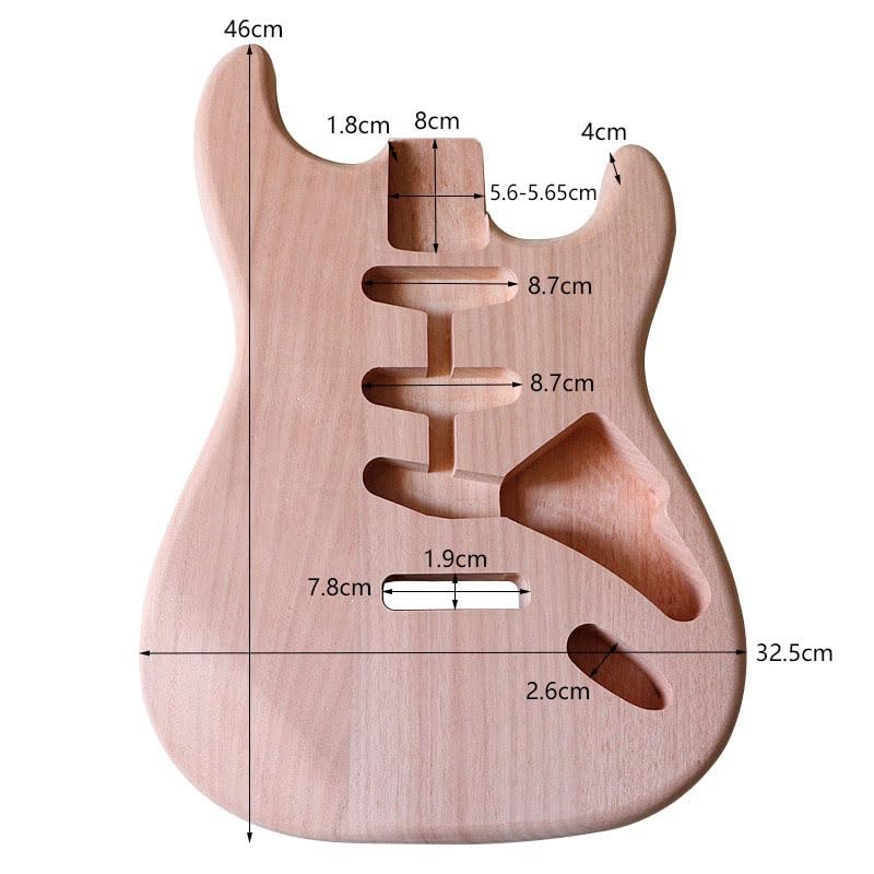 Amazon | Fender Stratocaster用 未塗装マホガニーギターボディ