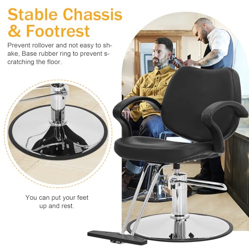 BLKMTY-Barber-Chair-Hydraulic-Salon-Chair-360-Swivel-Stylist-Chairs-Salon-Spa-Chairs-Hair-Stylist-Chair-for-Barbershop-Salon-Home-Beauty-Salon-Equipment-Max-Load-Weight-440-lbs-Black