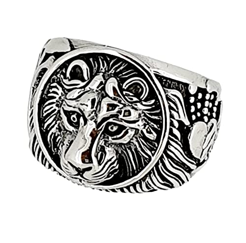 925 Sterling Silver Chunky Chunky Lion Ring For Men Ring Size 8, 9, 10, 11, 12, 13, 142