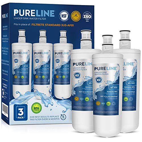 PURELINE Filtrete 3US-AF01 Under Sink Replacement Filter. Compatible with Filtrete 3US-AF01 Under Sink