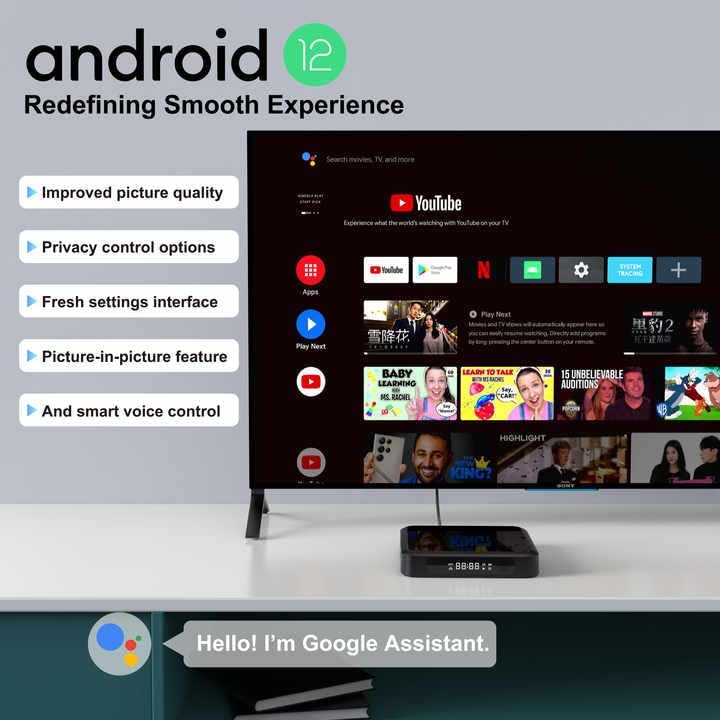 Image of X9 Turbo Android Mini PC with 4K UHD, 4GB RAM, 64GB Storage, WiFi 6 & Bluetooth 5.0, Android 12