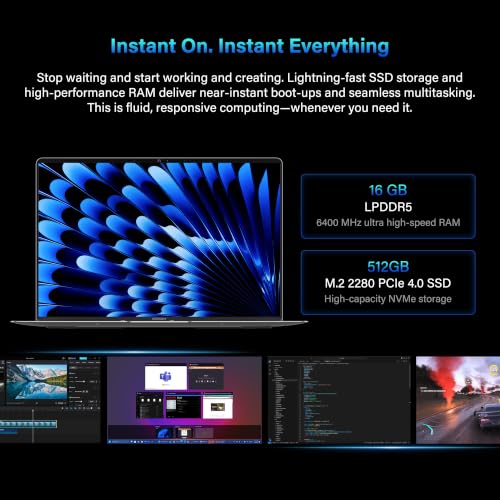Image of GEEKOM GeekBook X14 Pro Laptop, 2.2lbs Ultra Thin 14 inch 2.8K OLED Laptop Computer, Ultra 5 125H, 32GB LPDDR5x 7500MHz RAM 1TB SSD, Up to 16 Hour, 2X USB4, Fingerprint, Hub, Copilot, Windows 11 Pro