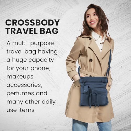 Krediz Leather Crossbody purses for Women, Soft & Durable Purses for Women Trendy, Multi Pocket travel bag, Adjustable Strap3