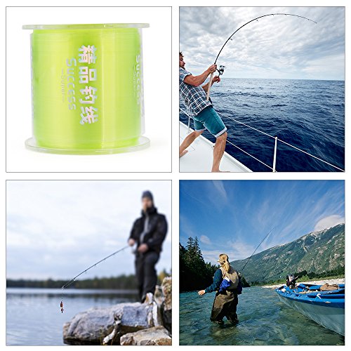 DECDEAL Linha de Pesca de 500 M Linha de Pesca de Nylon Linha de Pesca de Monofilamento