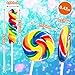 Rainbow Twisty & Swirl Lollipops 32 Pack, Unicorn Candy Swirl Lollipops Individually Wrapped Suckers, （16swirl + 16twist MX）
