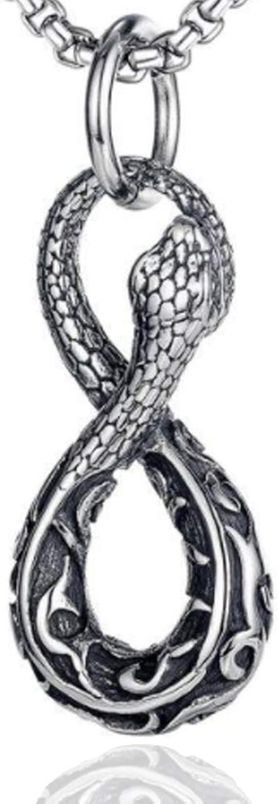 Amazon Co Jp Amazon限定ブランド Axluce ネックレス メンズ ヘビ 蛇 アクセサリー ペンダント ネックレスメンズ ジュエリー