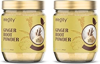 Elegity Ginger Root Powder 200 gm (Pack of 2) | No Added Preservatives | Dry Sonth/Adrak Powder For Cooking and Health