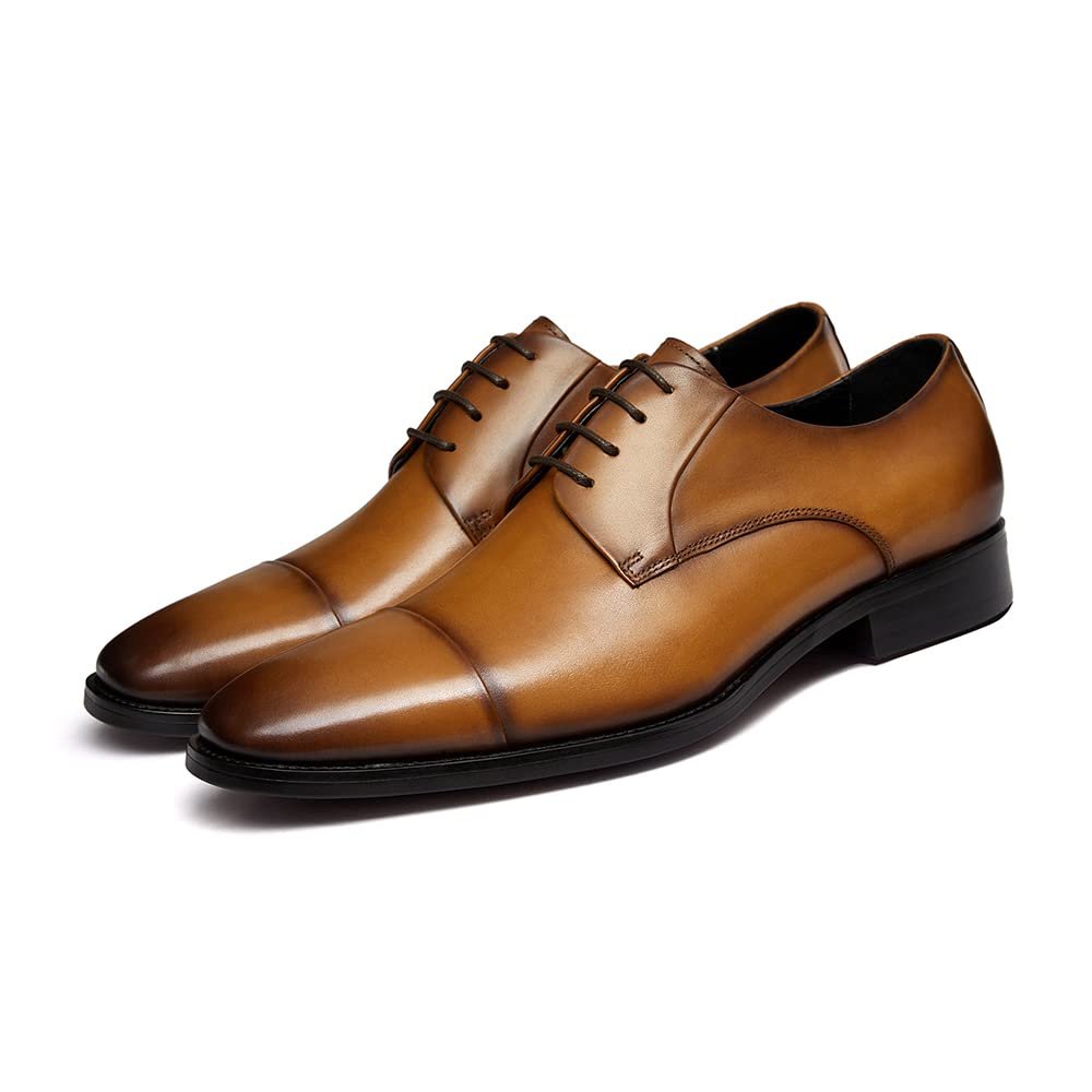 GIFENNSE Mens Leather Dress Shoes Mens Oxfords Formal Dress Shoes for Men