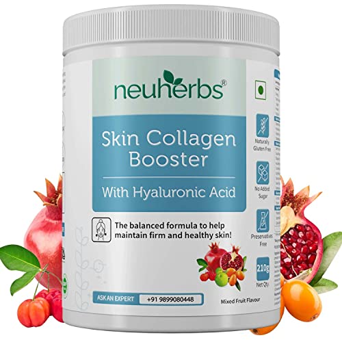Neuherbs 210g Collagen Supplement for Women and Men with Biotin, Vitamin C, E, Antioxidant blend ,For Glowing Skin,Healthier Hair ( 30 serving ) Collagen powder-Mixed Fruit Flavour Neuherbs 210g Collagen Supplement for Women and Men with Biotin, Vitamin C, E, Antioxidant blend ,For Glowing Skin,Healthier Hair ( 30 serving ) Collagen powder-Mixed Fruit Flavour